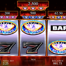 Mega Diamond slot machine by AGS line hit with wilds